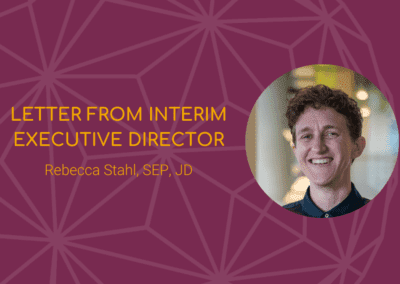 Letter from SE™ Interim Executive Director, Rebecca Stahl